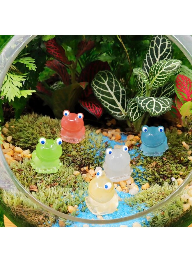 66pcs Mini Resin Animals Figures Luminous Glow in The Dark Tiny Duck Mini Frogs Panda Mushroom Figurines Set for DIY Garden Micro Landscape Aquarium Dollhouse Crafts Decor - Image 4